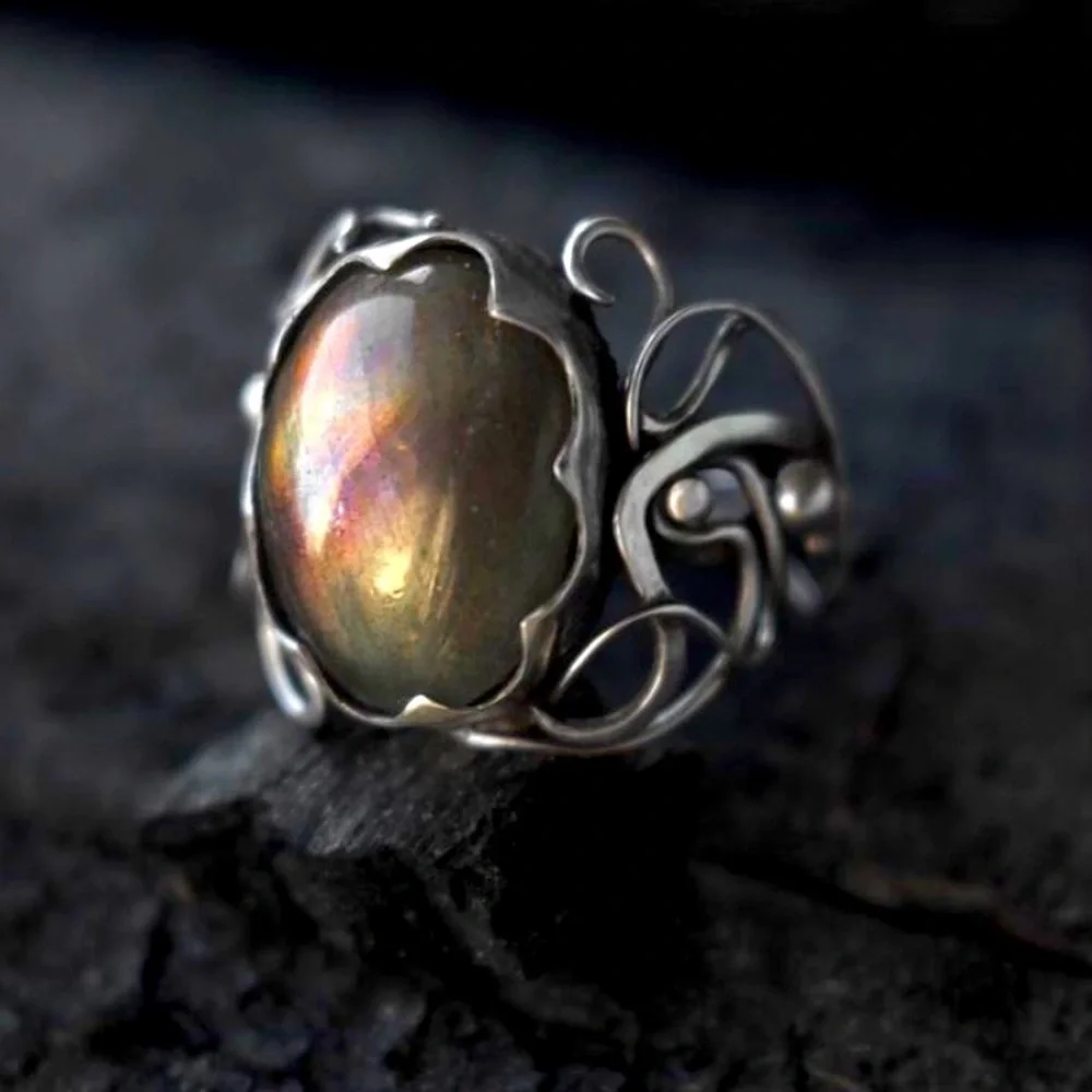 Sterling Silver Artist Handmade Labradorite Ring